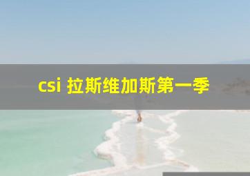 csi 拉斯维加斯第一季